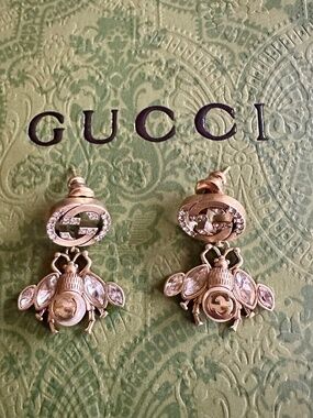 Jewelry, Gucci Bee Earrings 2 pairs Dangle and Non-Dangle with Posts